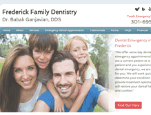 Tablet Screenshot of frederickfamilydentist.com